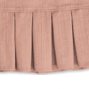 Trapeze midi skirt in powder pink denim 